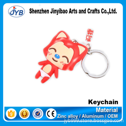 high quality custom made 3D plastic pvc keychain